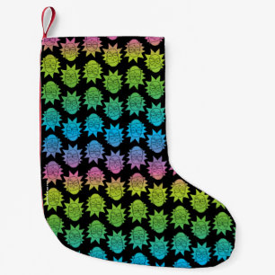 RICK AND MORTY™   Rainbow Rick Head pattern Small Christmas Stocking