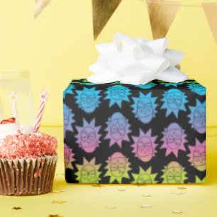 RICK AND MORTY™   Rainbow Rick Head pattern Wrapping Paper