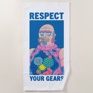RICK AND MORTY™   Respect Your Gears Beach Towel