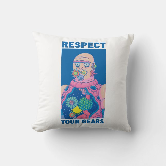 RICK AND MORTY™ | Respect Your Gears Cushion (Front)