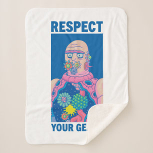 RICK AND MORTY™   Respect Your Gears Sherpa Blanket