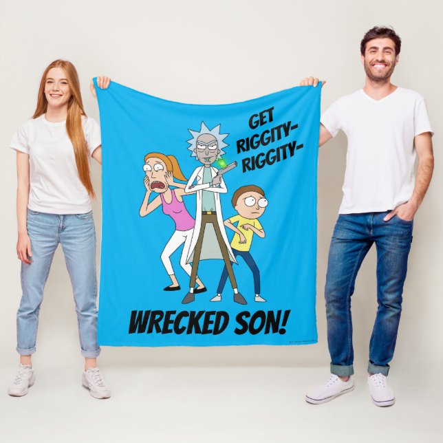 RICK AND MORTY™ | Rick, Morty, and Summer Fleece Blanket (In Situ)