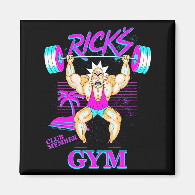 Rick And Morty Ricks Gym Club Member  Magnet (Front)
