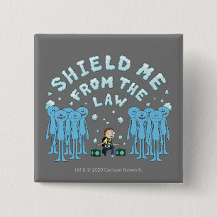 RICK AND MORTY™   Shield Me From The Law 15 Cm Square Badge