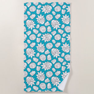 RICK AND MORTY™   Smith Family Head Pattern Beach Towel