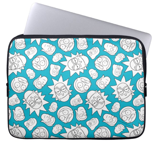 RICK AND MORTY™ | Smith Family Head Pattern Laptop Sleeve (Front)