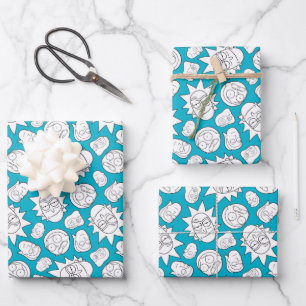 RICK AND MORTY™   Smith Family Head Pattern Wrapping Paper Sheet