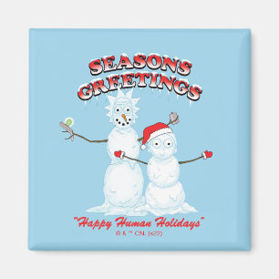Rick and Morty   Snowmen Season's Greetings Magnet