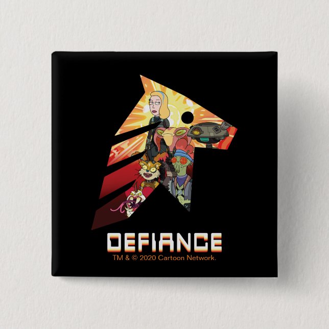 RICK AND MORTY™ | Space Beth Defiance Crew 15 Cm Square Badge (Front)