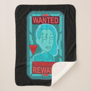 RICK AND MORTY™ Space Beth Wanted Poster Sherpa Blanket