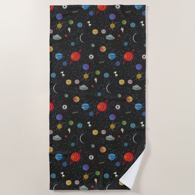 RICK AND MORTY™ | Space Pattern Beach Towel (Front)