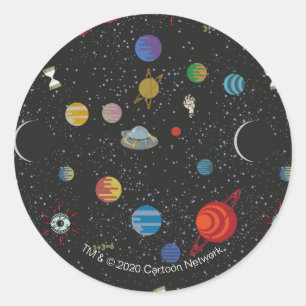 RICK AND MORTY™   Space Pattern Classic Round Sticker