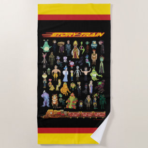 RICK AND MORTY™   Story Train Beach Towel