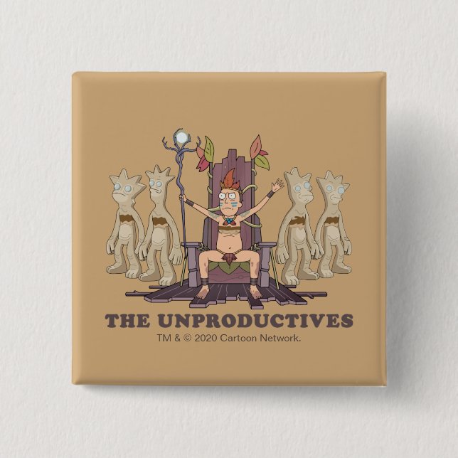 RICK AND MORTY™ | The Unproductives 15 Cm Square Badge (Front)