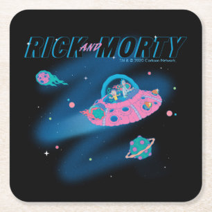RICK AND MORTY™   Traveling Through Space Square Paper Coaster