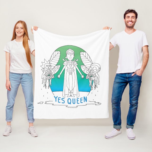 RICK AND MORTY™ | Yes Queen Fleece Blanket (In Situ)