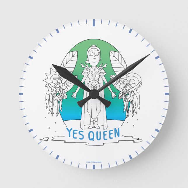 RICK AND MORTY™ | Yes Queen Round Clock (Front)