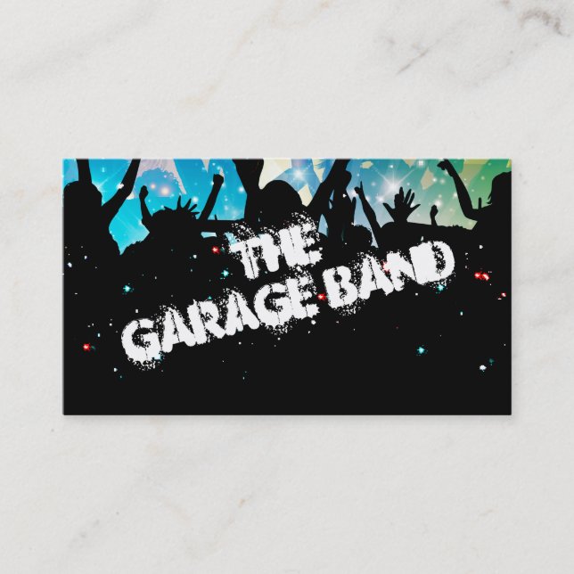 Rick And Roll Garage Band Business Card (Front)