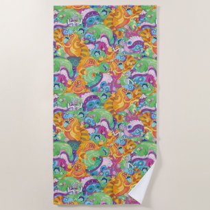 Rick Apocalypse Party Alien Pattern Beach Towel