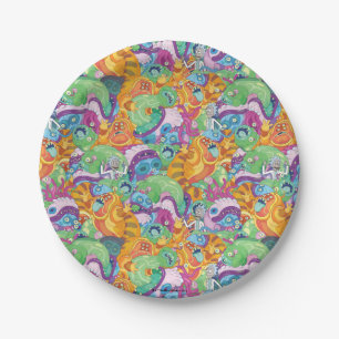 Rick Apocalypse Party Alien Pattern Paper Plate