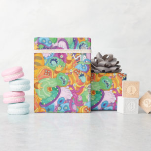 Rick Apocalypse Party Alien Pattern Wrapping Paper