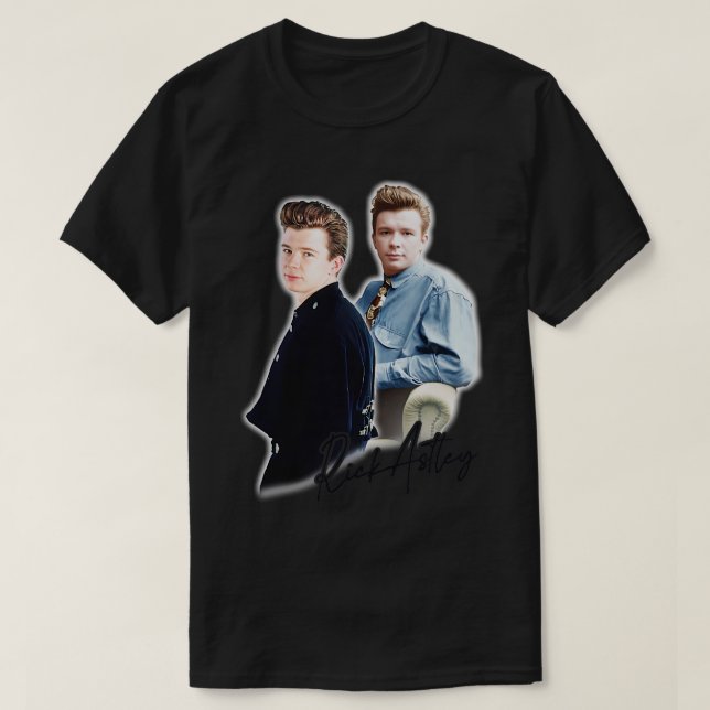 Rick Astley 80s Aesthetic T-Shirt (Design Front)