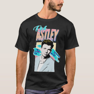 Rick Astley 80s Aesthetic Tribute Design T-Shirt