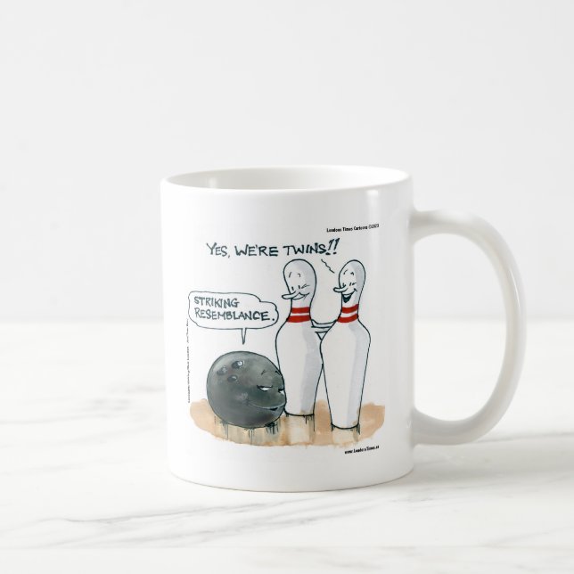 Rick London Cartoons Funny Bowling Comic  Coffee Mug (Right)
