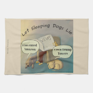 Rick London Comic Kitchen Towels "Sleeping Dogs"