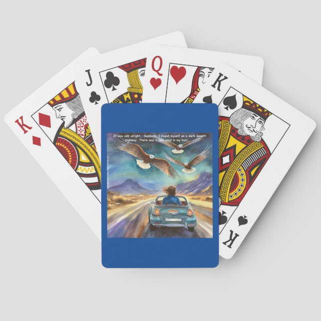 Rick London Driving In The Dark Funny Comic  Playing Cards (Back)