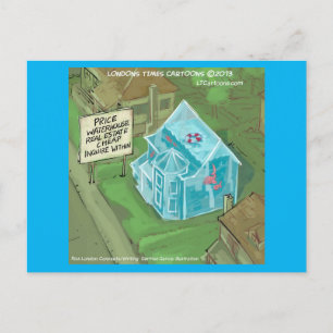 Rick London Flooded House For Sale Comic  Postcard