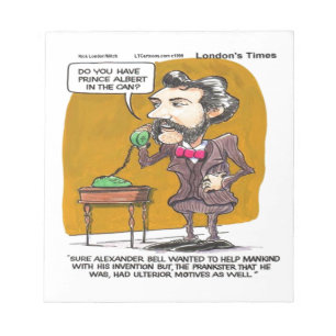 Rick London Funny Alexander Bell Phone Prank Notepad