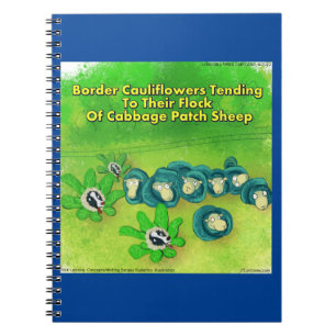 Rick London Funny Border Collie Flower Comic  Notebook