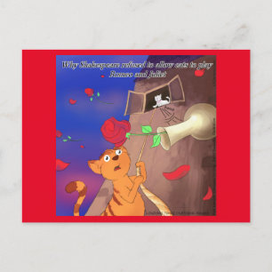 Rick London Funny Cat Romeow & Juliet Postcard