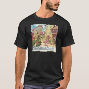 Rick London Funny Cats Vs Dogs Cartoon T-Shirt