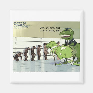 Rick London Funny Dinosaur Police Lineup Magnet
