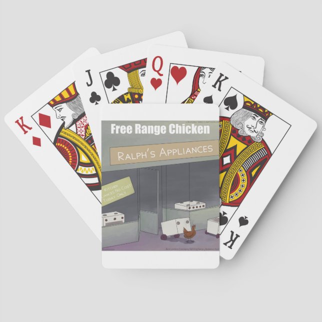 Rick London Funny Free-Range Chicken Playing Cards (Back)