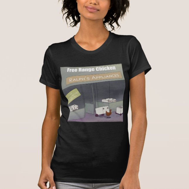 Rick London Funny Free-Range Chicken T-Shirt (Front)