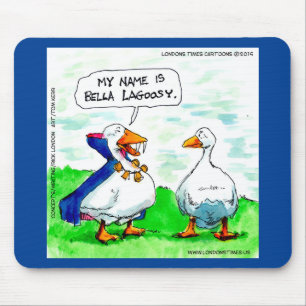 Rick London Funny Goose Vampire Wearing Bells  Mouse Pad
