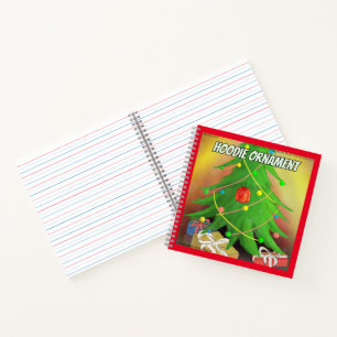 Rick London Funny "Hoodie Ornament" Christmas Tree Notebook