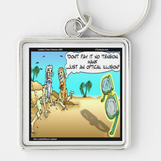 Rick London Funny Optical Optometrist Illusion Key Ring (Front)
