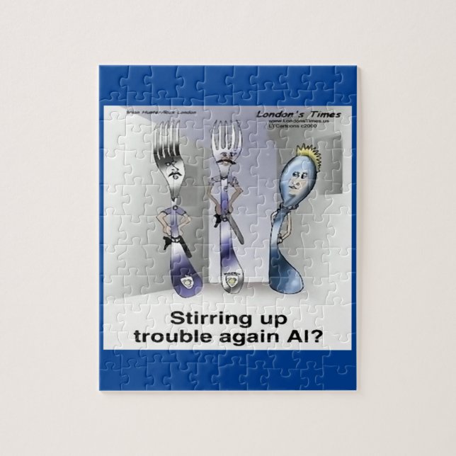 Rick London Funny Silverware Police Jigsaw Puzzle (Vertical)