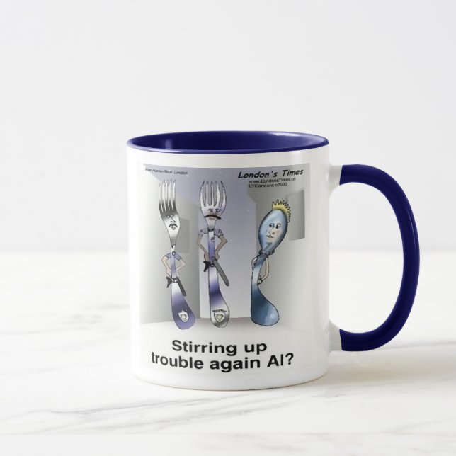 Rick London Funny Silverware Police  Mug (Right)