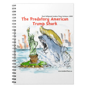 Rick London Funny Trump Shark Notebook
