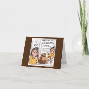 Rick London Prehistoric Coffee Funny Cartoon Card
