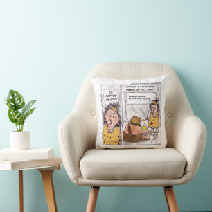 Rick London Prehistoric Coffee Hilarious Comic  Cushion