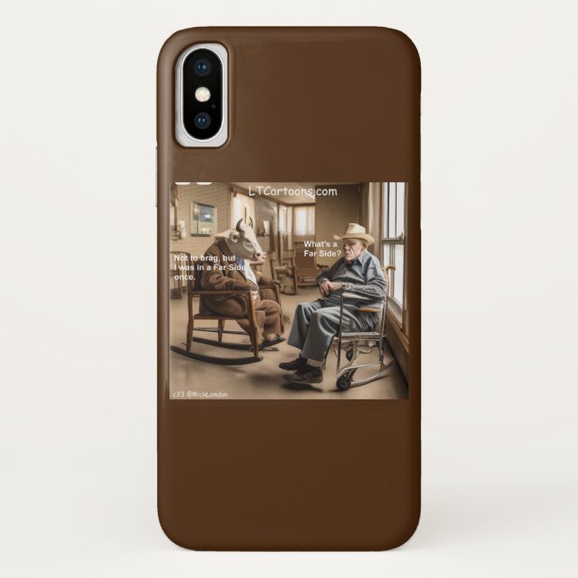 Rick London Retired Far Side Cow Likes To Brag  Case-Mate iPhone Case (Back)