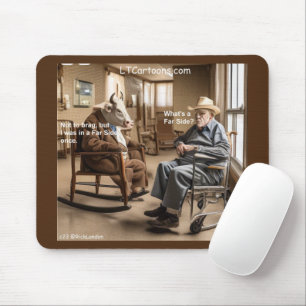 Rick London Retired Far Side Cow Likes To Brag Mouse Pad