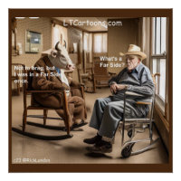Rick London Retired Far Side Cow Likes To Brag 