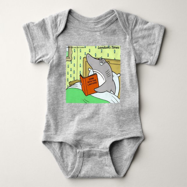 Rick London Shark Lawyer Funny  Baby Bodysuit (Front)